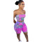Summer popular printed casual pants beach shorts set
