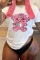 Cotton Letter Print Large Loose Short Sleeve T-shirt