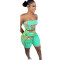 Summer popular printed casual pants beach shorts set