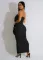 Popcorn bubble bra wrap hip dress