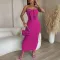 Popcorn bubble bra wrap hip dress