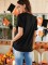 Casual T-shirt Round Neck Pullover Short Sleeve Top