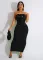 Popcorn bubble bra wrap hip dress