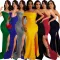 Sexy Fashion Nightclub Wrap Chest Split Dress