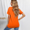 New Simple Casual T-shirt Round Neck Pullover Short Sleeve Top