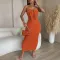 Popcorn bubble bra wrap hip dress