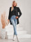 Casual half high collar long sleeved fake two shirts