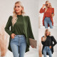 Casual half high collar long sleeved fake two shirts