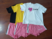 Leisure printed sports shorts set