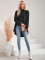 Casual half high collar long sleeved fake two shirts