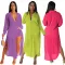 Fashion Chiffon Shirt Long Two Piece Set