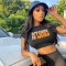 Hot selling letter printed T-shirt