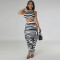 Fashion Open Umbilical Tight Sleeveless Tank Top Skirt Two Piece Set