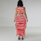 Fashion Open Umbilical Tight Sleeveless Tank Top Skirt Two Piece Set