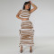 Fashion Open Umbilical Tight Sleeveless Tank Top Skirt Two Piece Set
