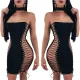 Sexy Bilateral Lace Up Chest Wrapping Slim Fit Dress