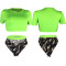 Irregular camouflage bikini swimsuit two-piece set