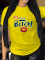 Fashion Letter Print Large Loose Short Sleeve T-shirt