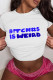 Fashion Letter Print Large Loose Short Sleeve T-shirt