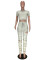 Fashionable casual popular micro wrinkled torn pants T-shirt set