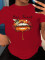 Fashion Letter Print Large Loose Short Sleeve T-shirt