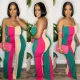 Bra wide leg jumpsuit