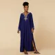 Sexy Long Sleeve Embroidered Robe Holiday Dress