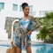 Stretch mesh holiday knit cover up