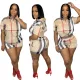 Fashion casual short sleeved plaid set