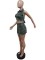 Elastic camouflage skirt set with straps and open back set
