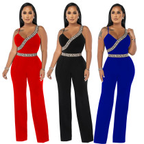 Casual women's clothing Women's suspender jumpsuit