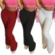 Fashion Casual Cow Louver Micro Horn Women's Pants