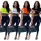 New fashion color blocking printing two-piece set