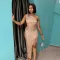 Fashion Casual Tassel Beaded One Shoulder Dress