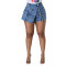 Washable cargo pants zipper multi pocket elastic shorts