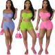 Sexy and fashionable two piece solid color suspender set