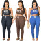 Fashion Letter Printing Sport Casual Two Piece Set