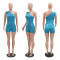 Fashion diagonal shoulder solid color slim fitting jumpsuit