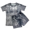 Fashion casual camouflage pattern printed short sleeved shorts two-piece set
