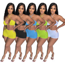 Fashion Sexy Casual Solid Color Two Piece Set
