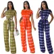 New Fashion Casual Printing Set Wide Leg Pants and Pants Two Piece Set