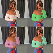 Spring/Summer Fashion Lace Up Solid Color Versatile T-shirt