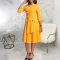 Sexy and fashionable round neck dress