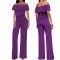 Sexy and fashionable one line collar bra jumpsuit