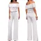 Sexy and fashionable one line collar bra jumpsuit
