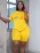 Fashion casual letter printed short sleeved shorts sports set