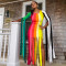 Fashionable Rainbow Print Strap Tassel Skinny Dress
