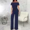 Sexy and fashionable one line collar bra jumpsuit