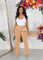 High waisted and hip lifting elastic micro flared pants (pants only)