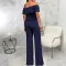 Sexy and fashionable one line collar bra jumpsuit